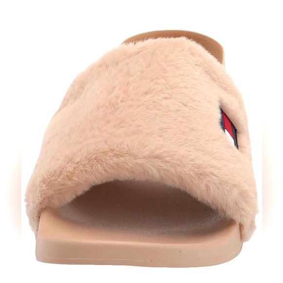 [#1014] TOMMY HILFIGER | twHahna Faux Fur Slingback Sandals | Taupe | 10 - Picture 2 of 9